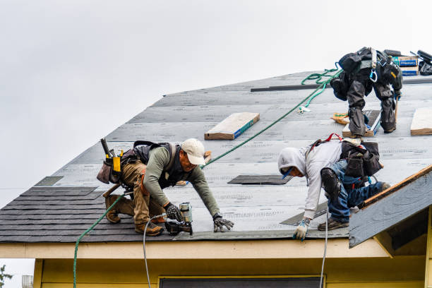 Professional Emergency Roof Repair technician working in Rochdale, MA